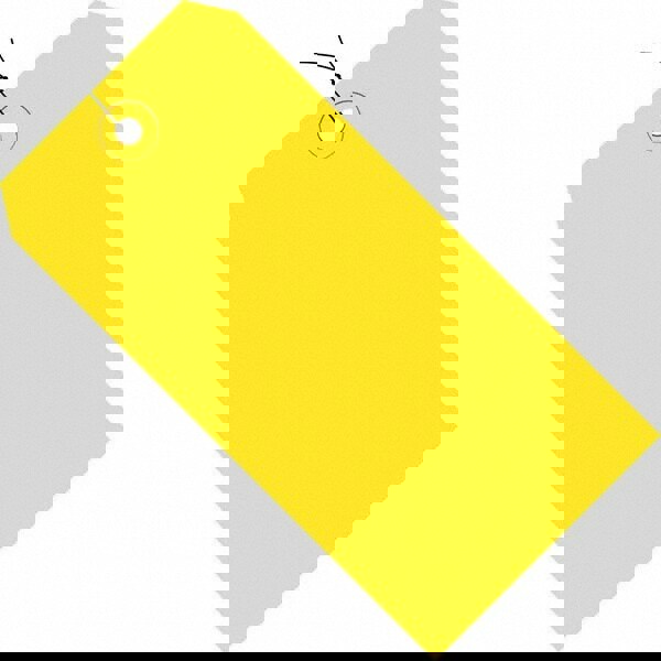Blank Tag: 4-1/4'' High, Yellow, Synthetic Paper